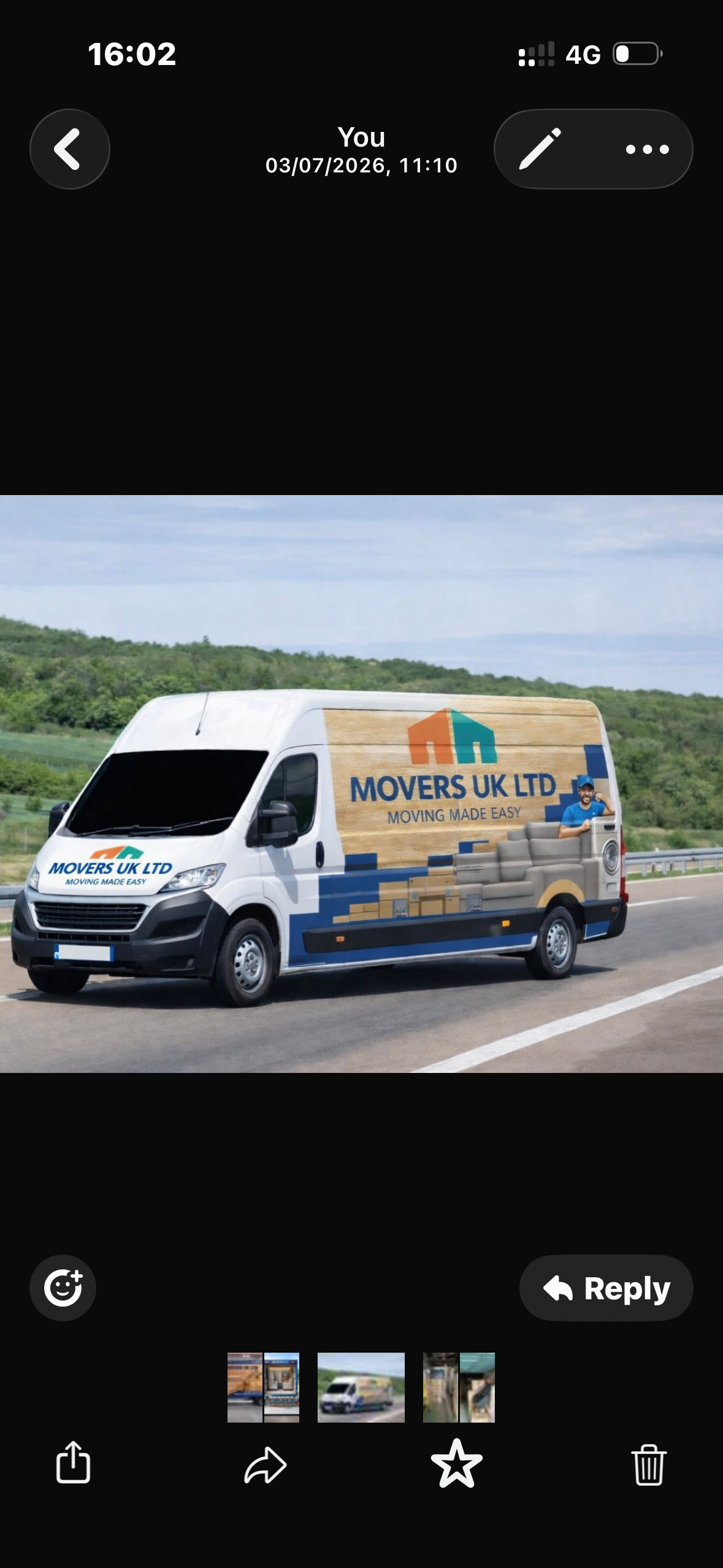Movers UK Ltd Transit van